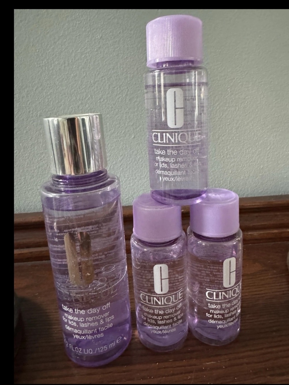 4) Clinique Take The Day Off Makeup Remover For Lids,Lashes&Lips 1-4.2 oz NEW